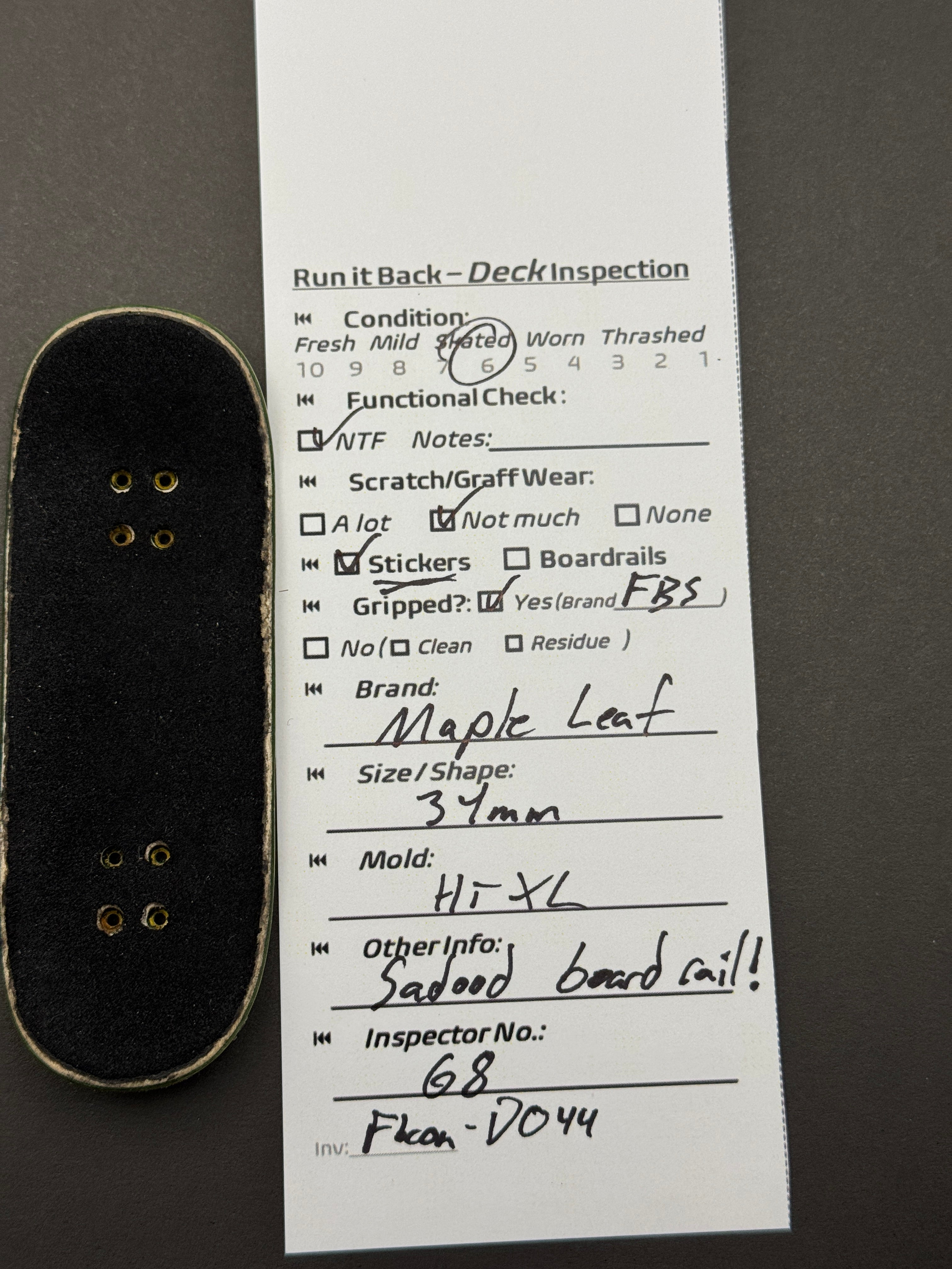 Maple Leaf 34mm Hi XL w/ Sadood Board Rails - Skated