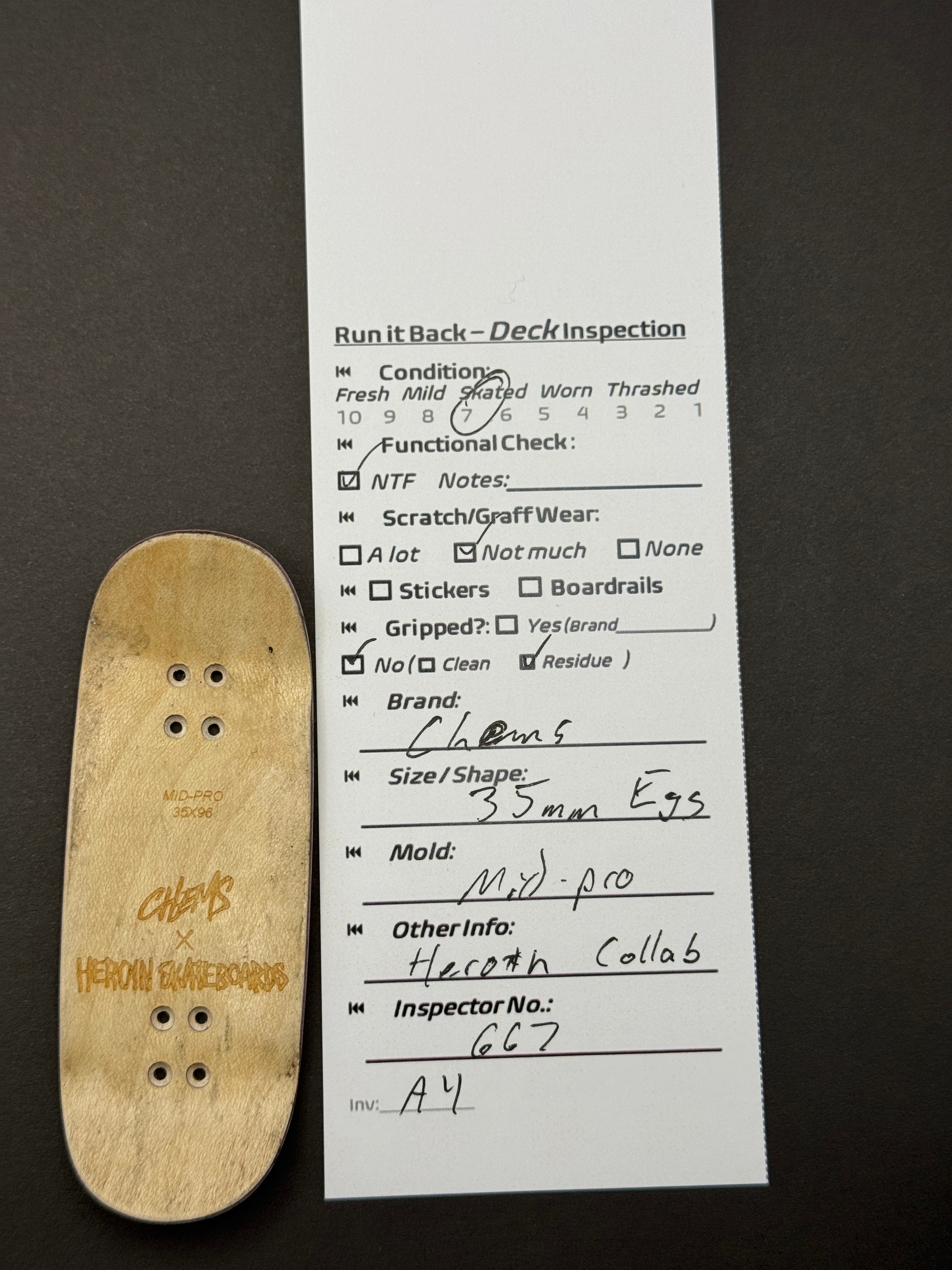 Chems x Hero*n 35mm Egg Mid-Pro - Skated