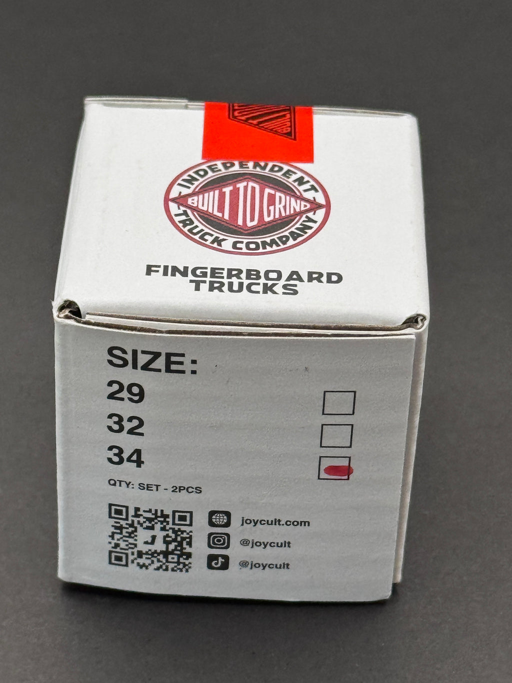 Joycult x Independent Fingerboard Trucks 34mm — Silver