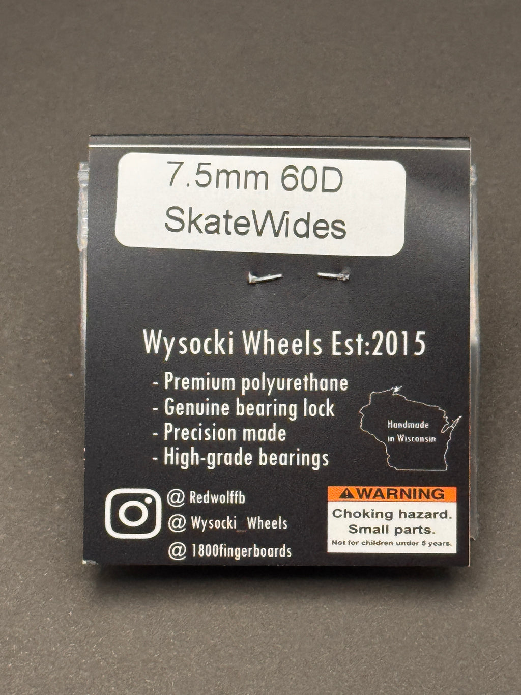 Wysocki Wheels 7.5mm 60D SkateWides — Orange