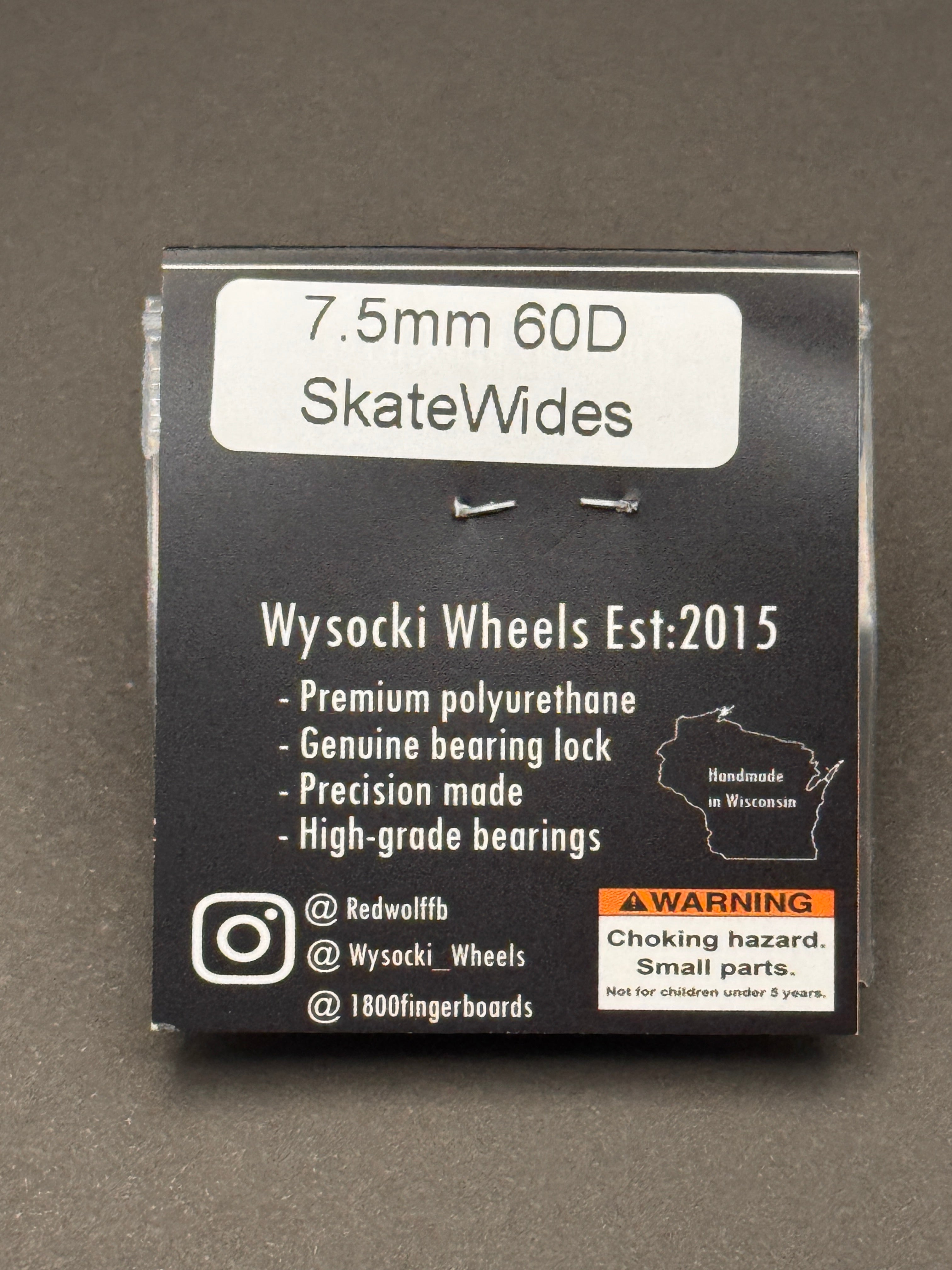 Wysocki Wheels 7.5mm 60D SkateWides — Orange