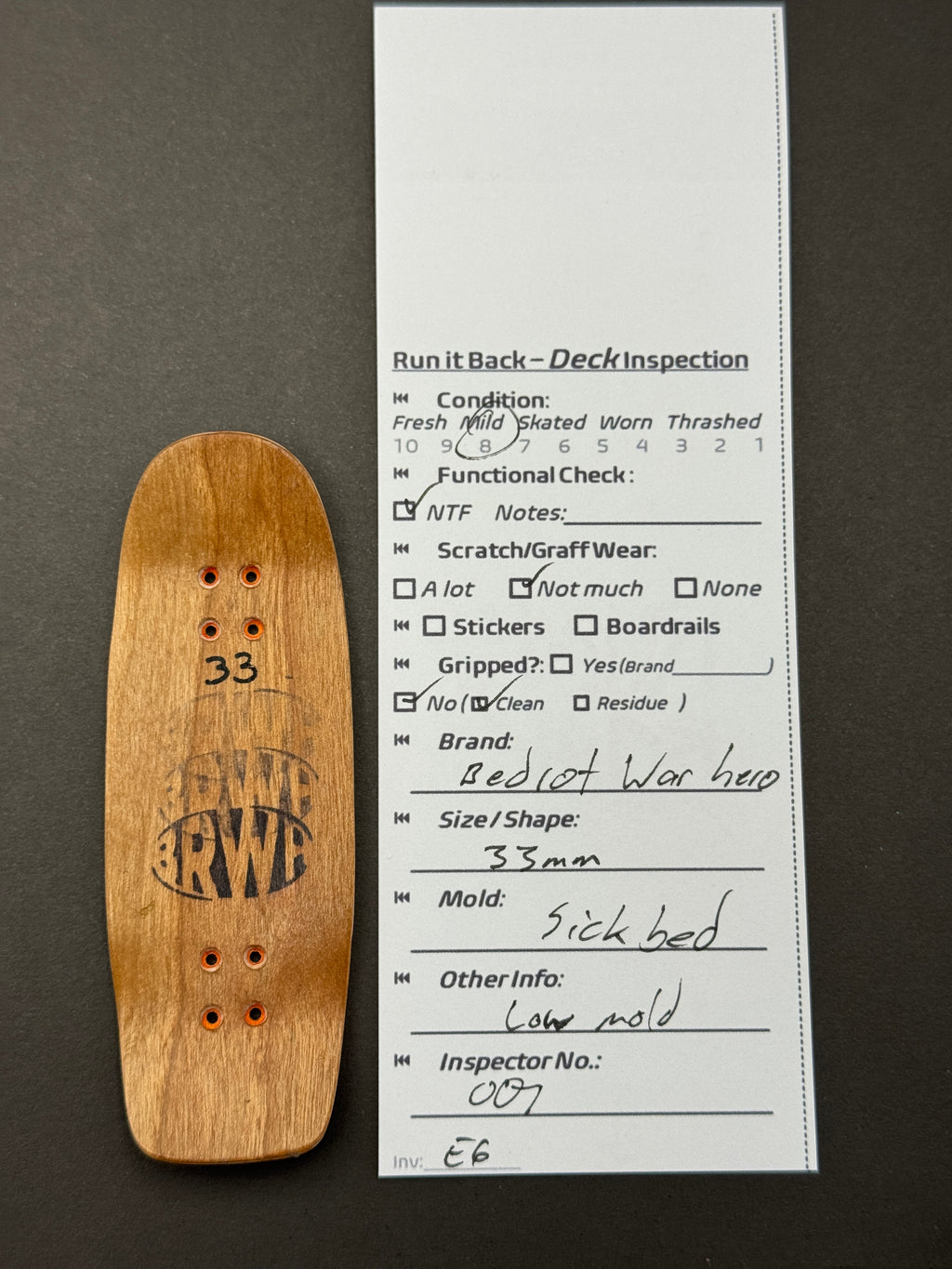 Bed Rot War Hero 33mm Sickbed - Skated