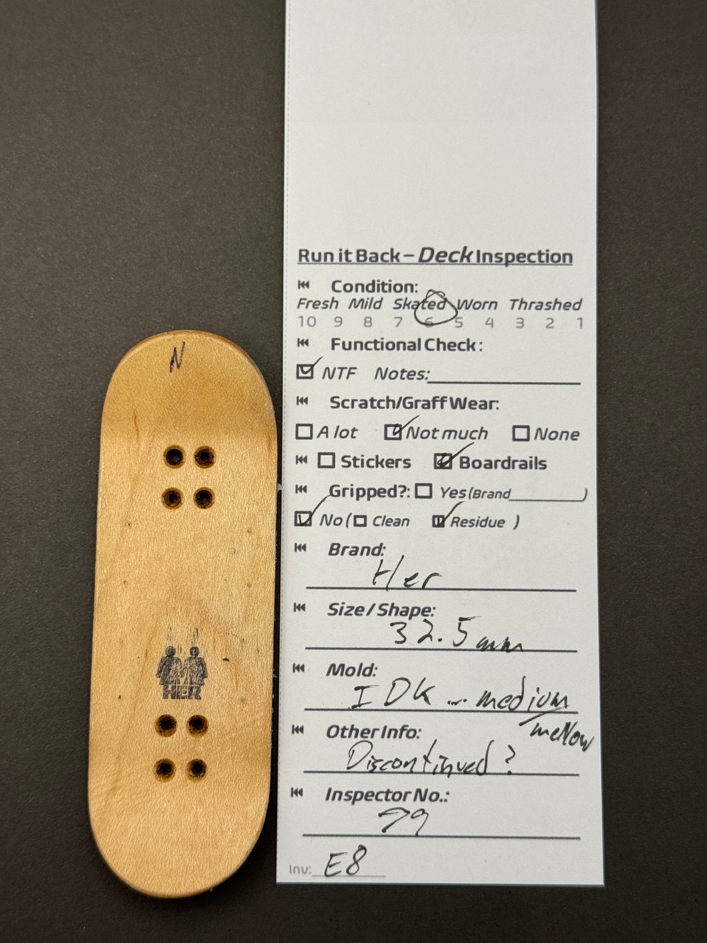 Her 32.5mm (Unknown Mold - Mellow) - Skated