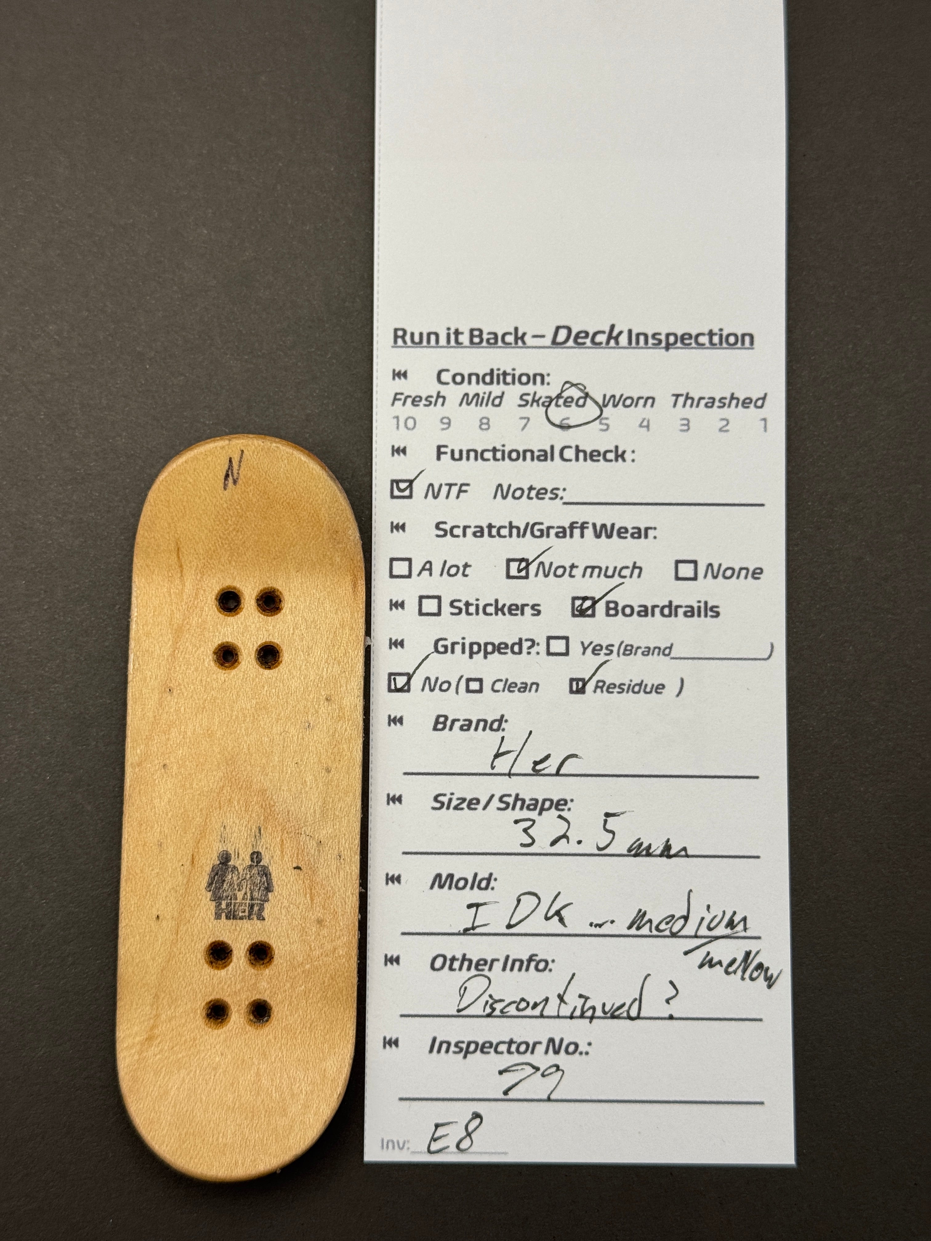Her 32.5mm (Unknown Mold - Mellow) - Skated