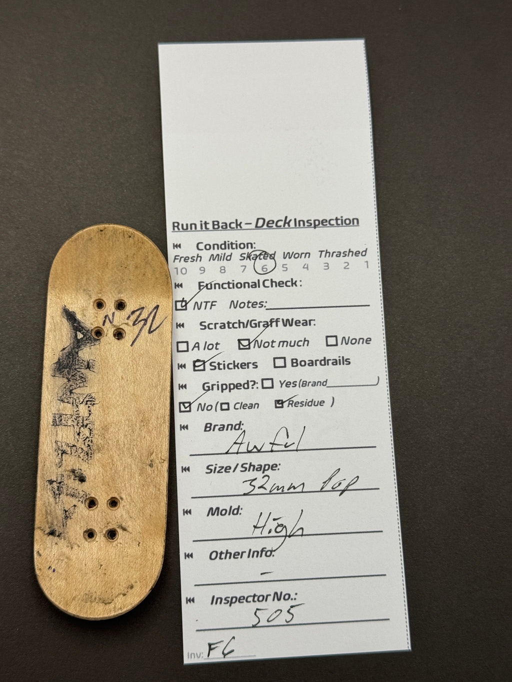 Awful 32mm Pop High - Skated