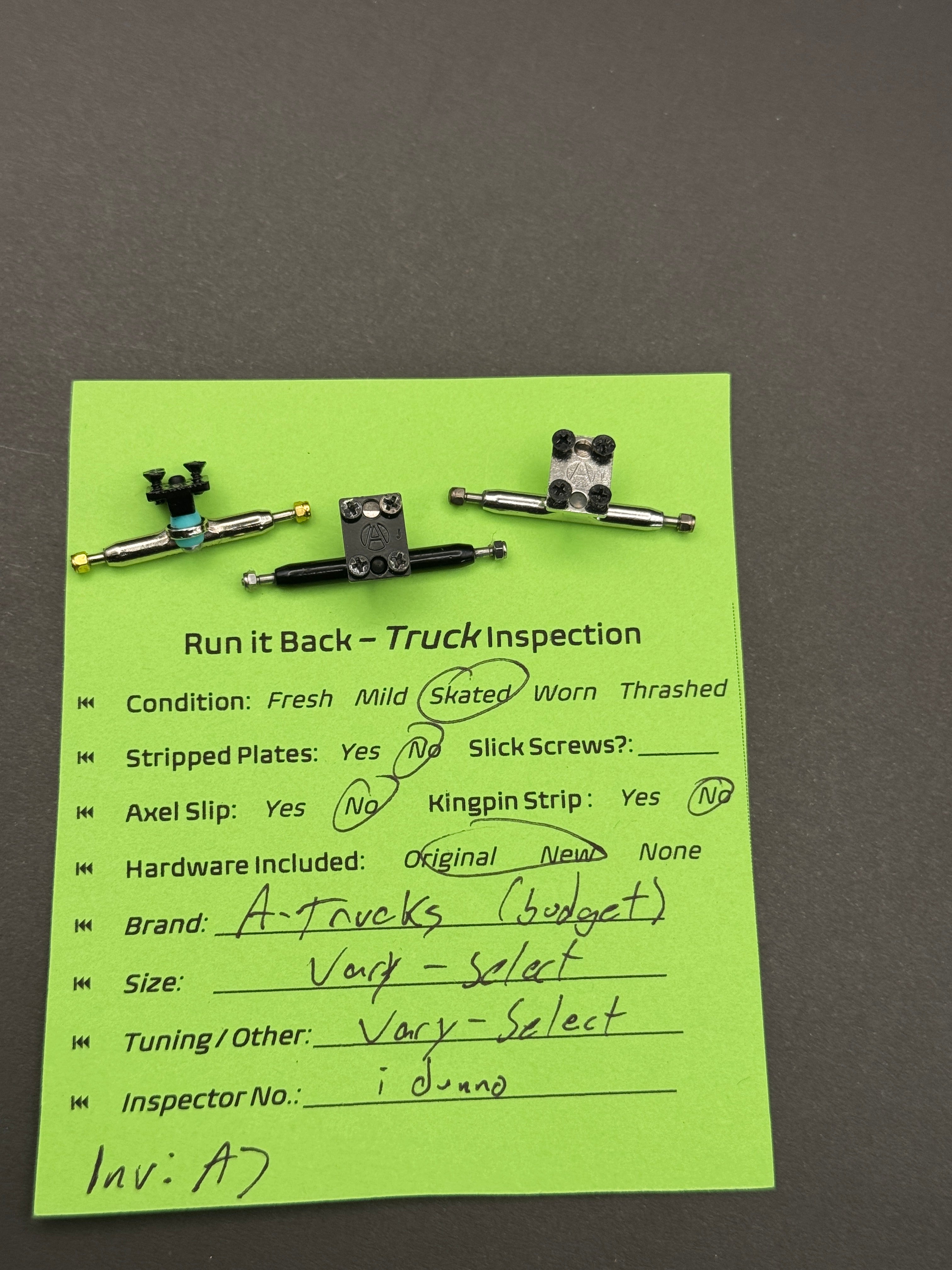 A-Trucks (Budget) Variety (Select Set) - Skated