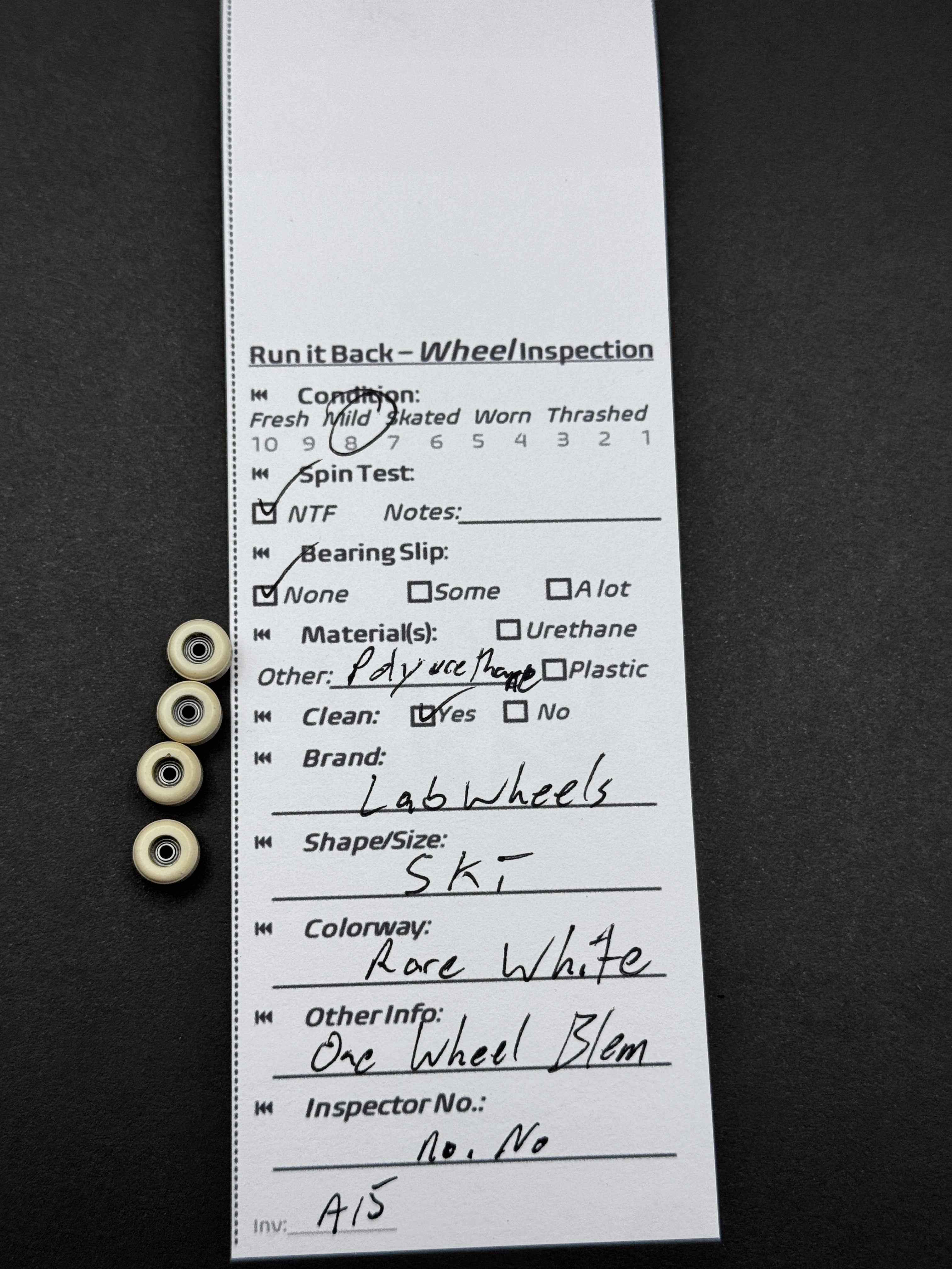 Lab Wheels Ski Rare White - Skated