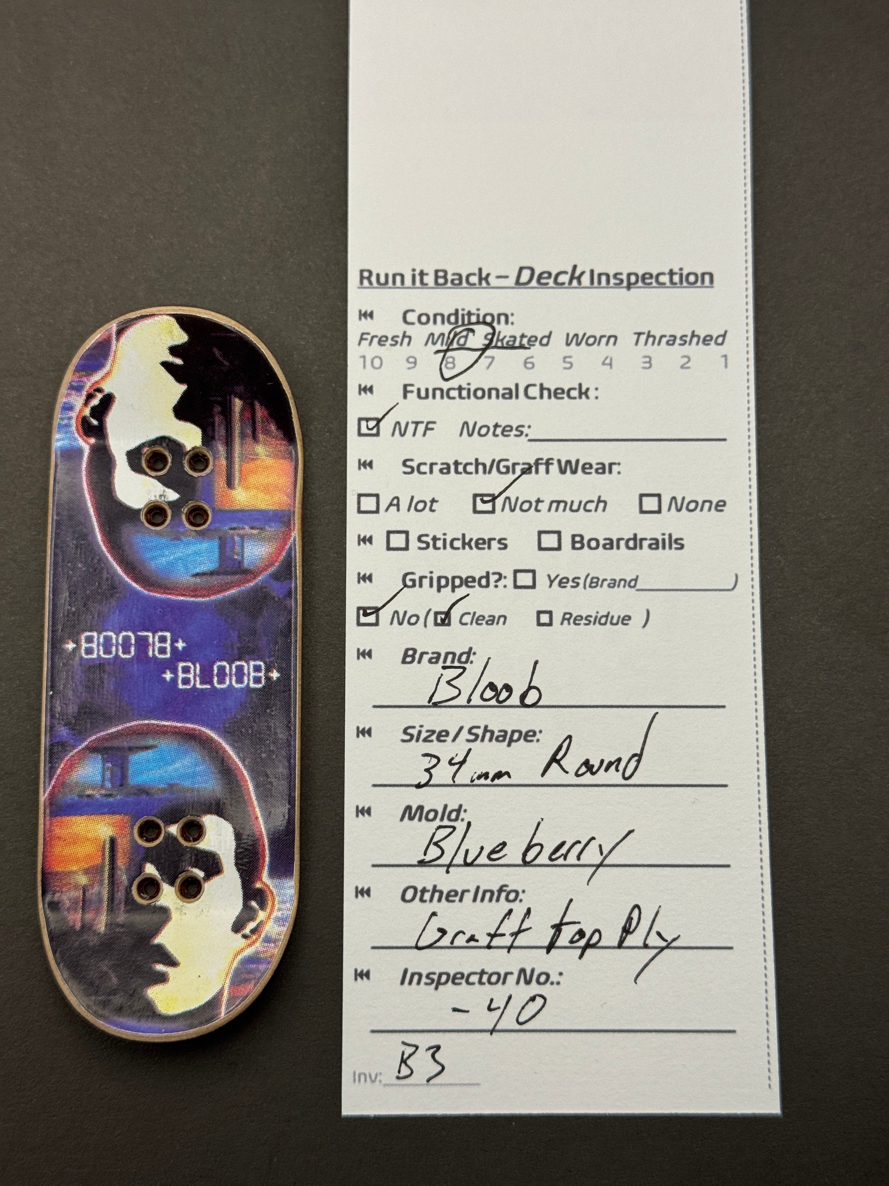 Bloob 34mm Round Blueberry (Graff Top Ply) – Mild/Skated