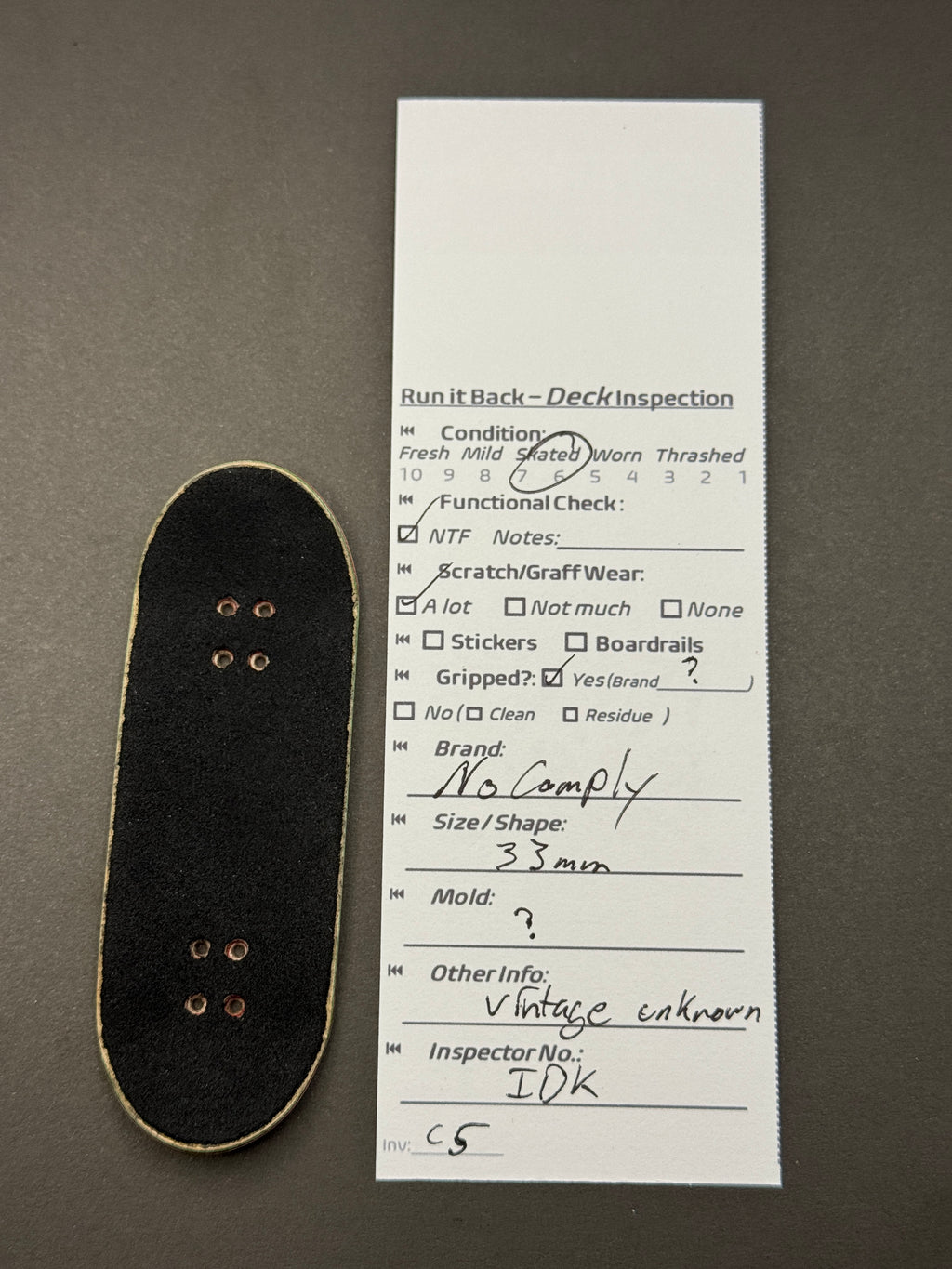 No Comply 33mm (Vintage Unknown) – Skated