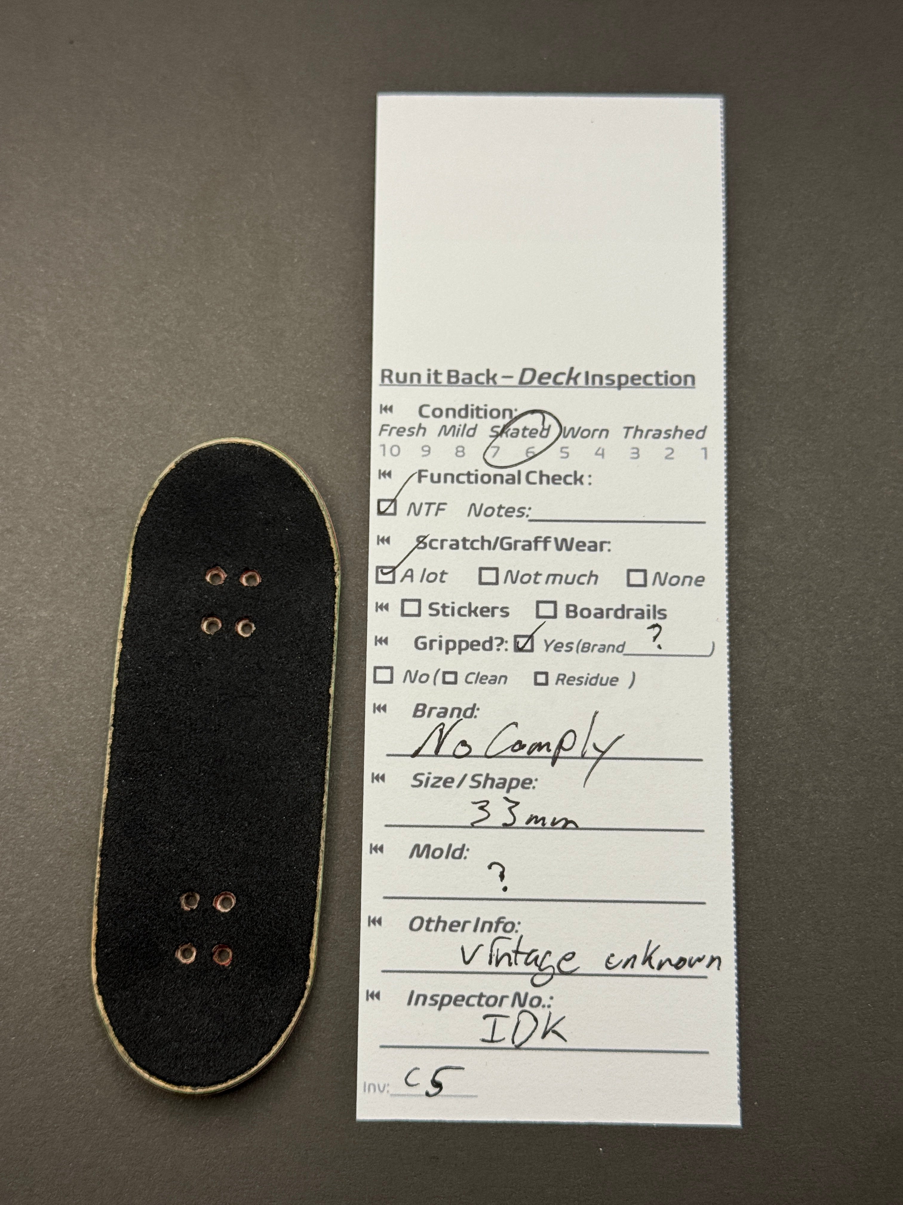 No Comply 33mm (Vintage Unknown) – Skated