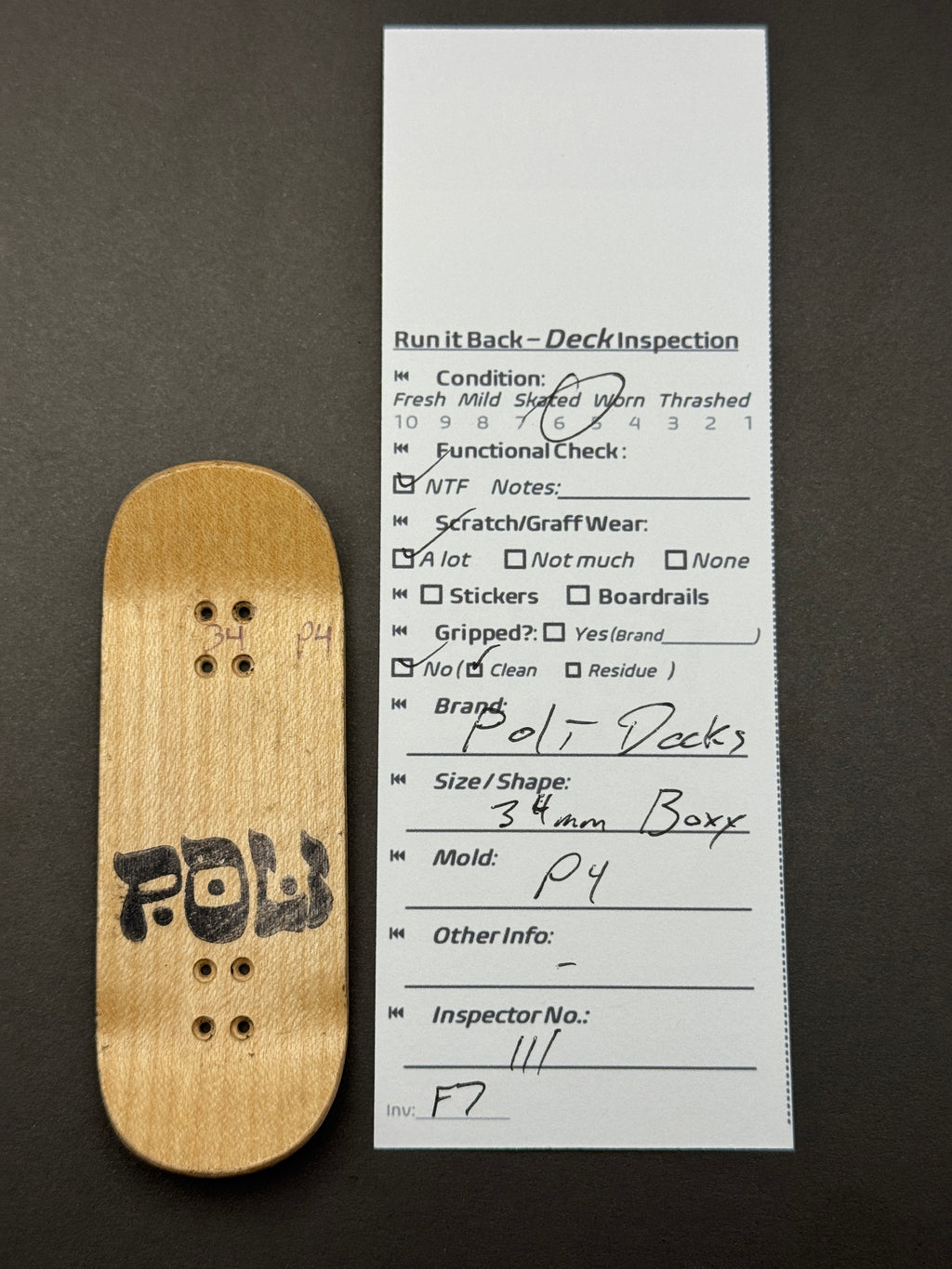 Poli Decks 34mm Boxy P4 – Skated