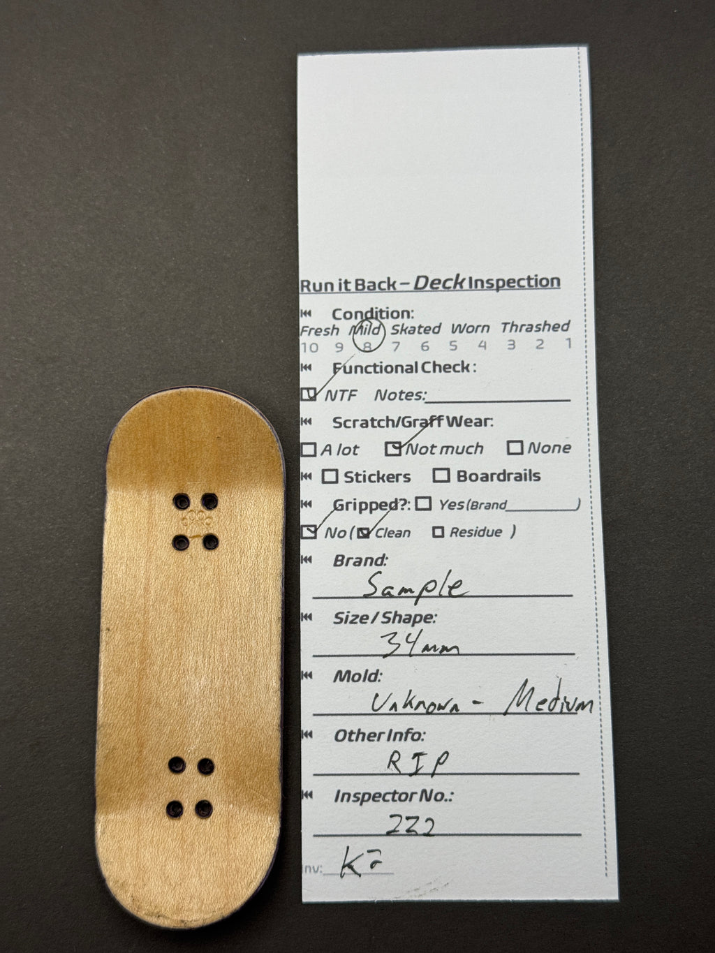 Sample 34mm Medium – Mild/Skated
