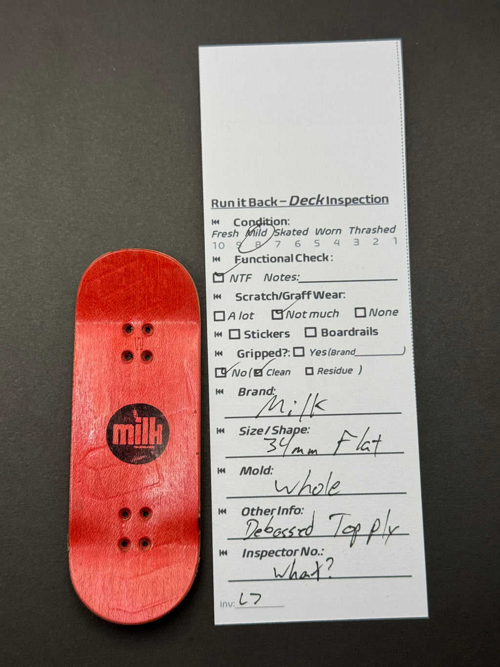 Milk 34mm Flat Whole (Debossed Top Ply) – Fresh