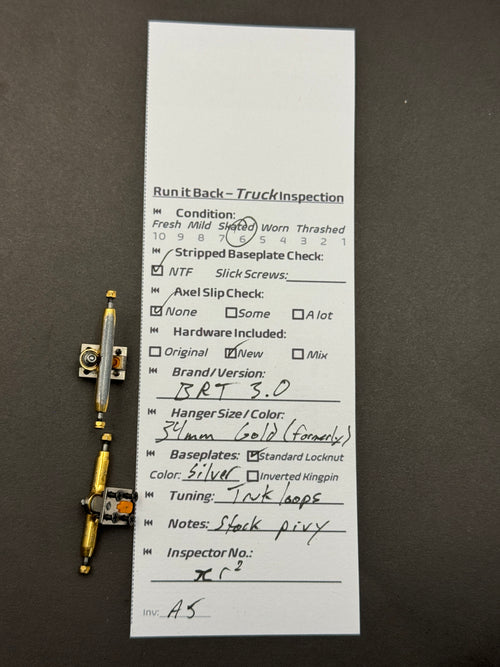BRT 3.0 34mm Gold/Silver w/ Trukloops- Skated