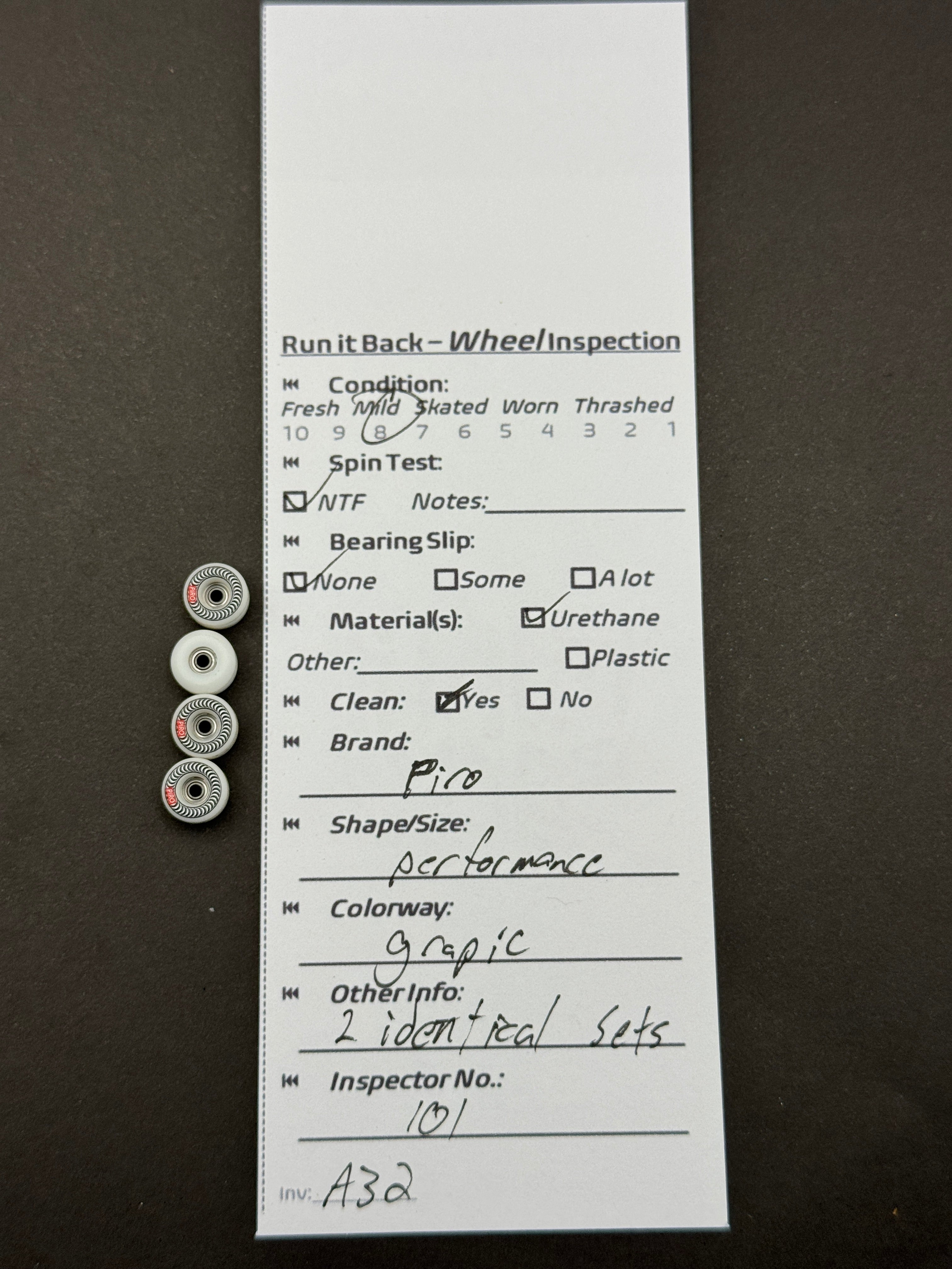 Piro Performance White Graphic Wheels - Mild