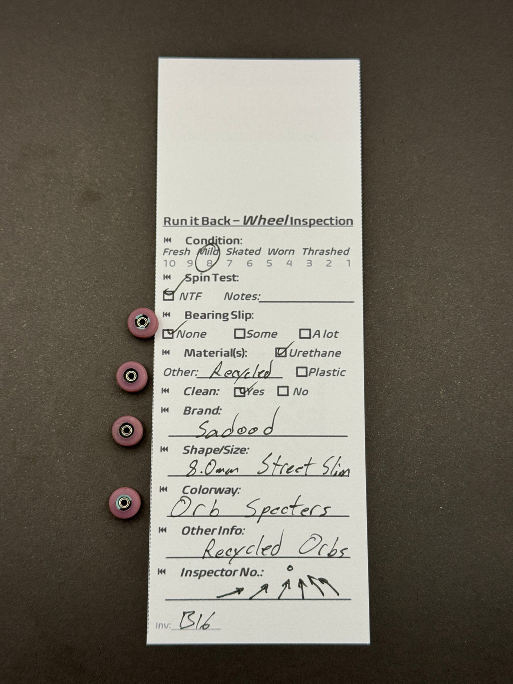 Sadood 8.0mm Street Slim Orb Specters - Mild