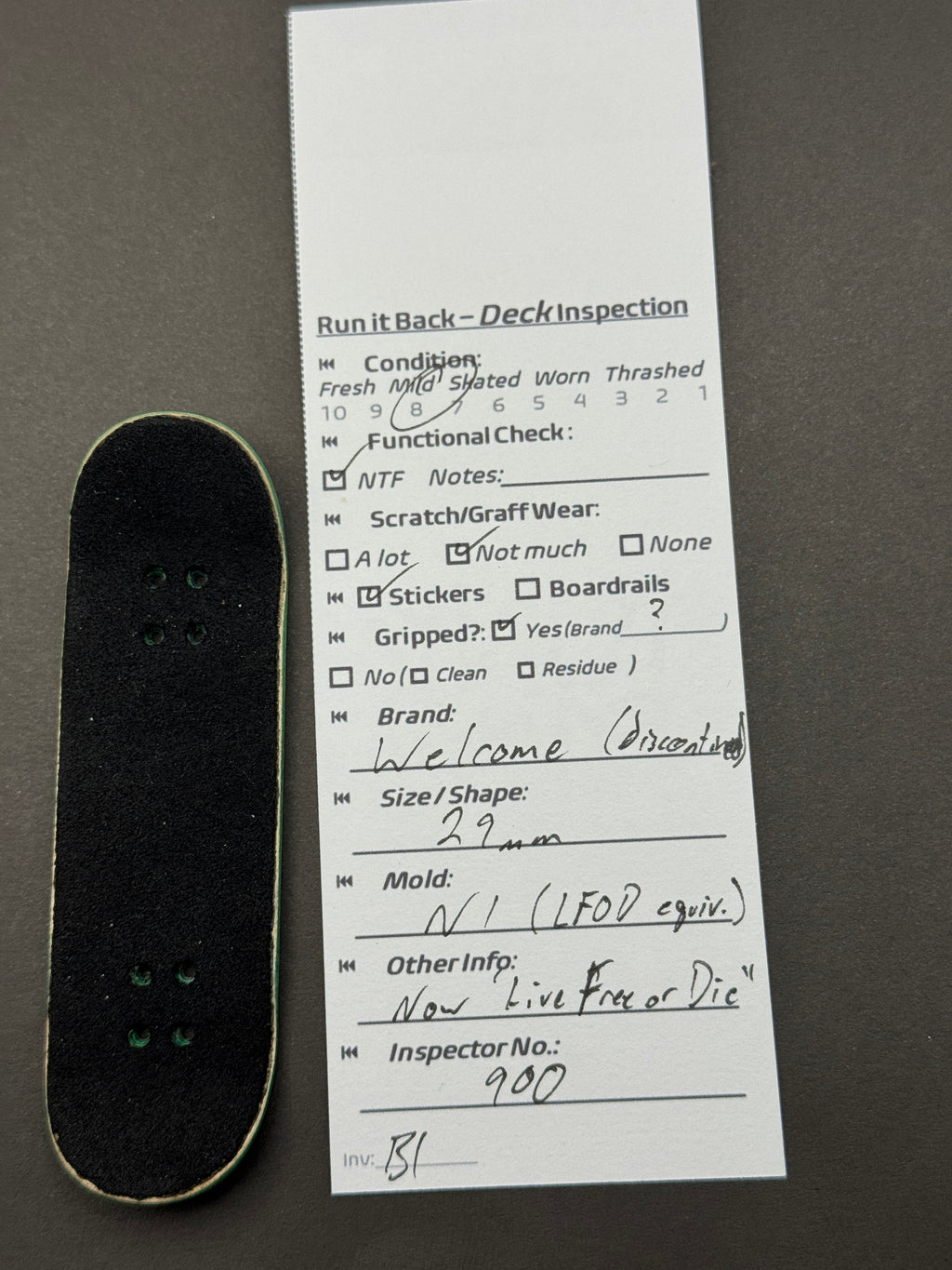 Welcome (now LFOD) 29mm N1 - Mild Skated