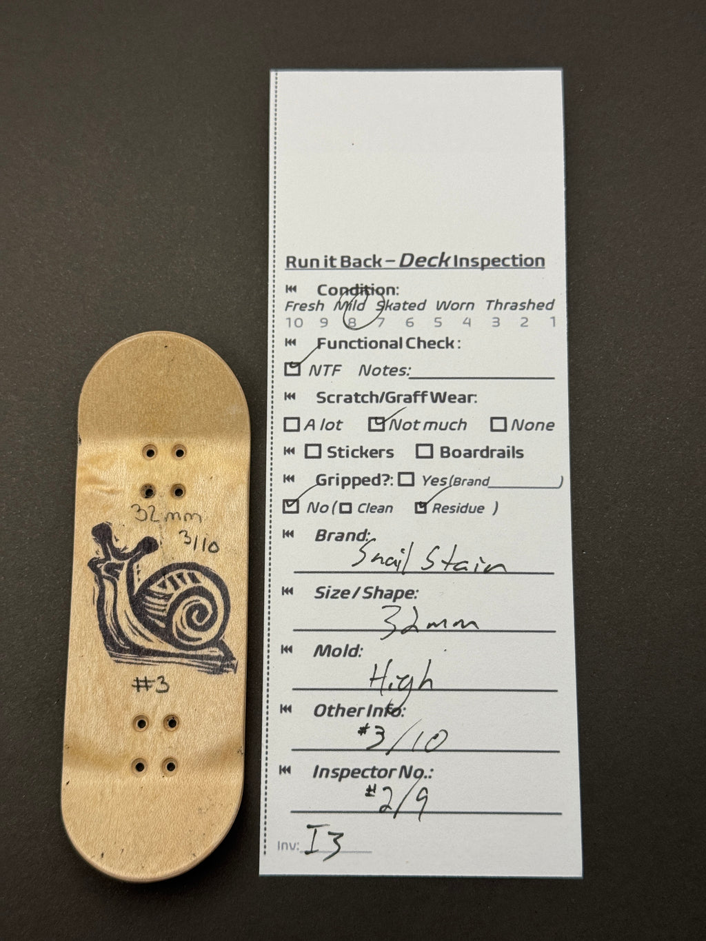 Snail Stain 32mm High - Mild Skated