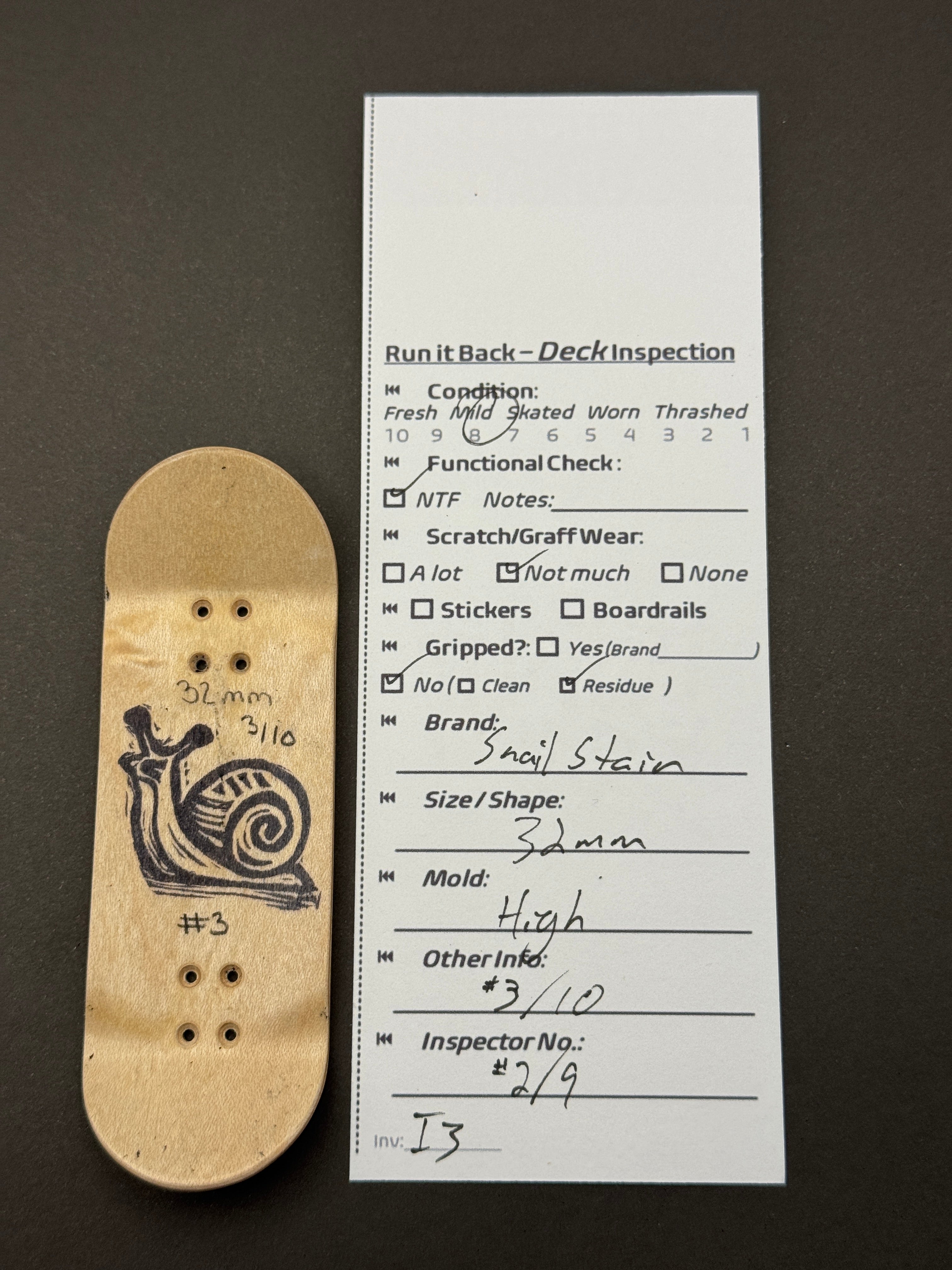 Snail Stain 32mm High - Mild Skated