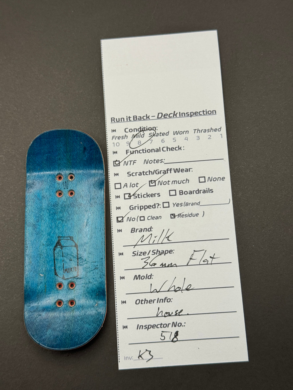 Milk 36mm Flat Whole - Skated