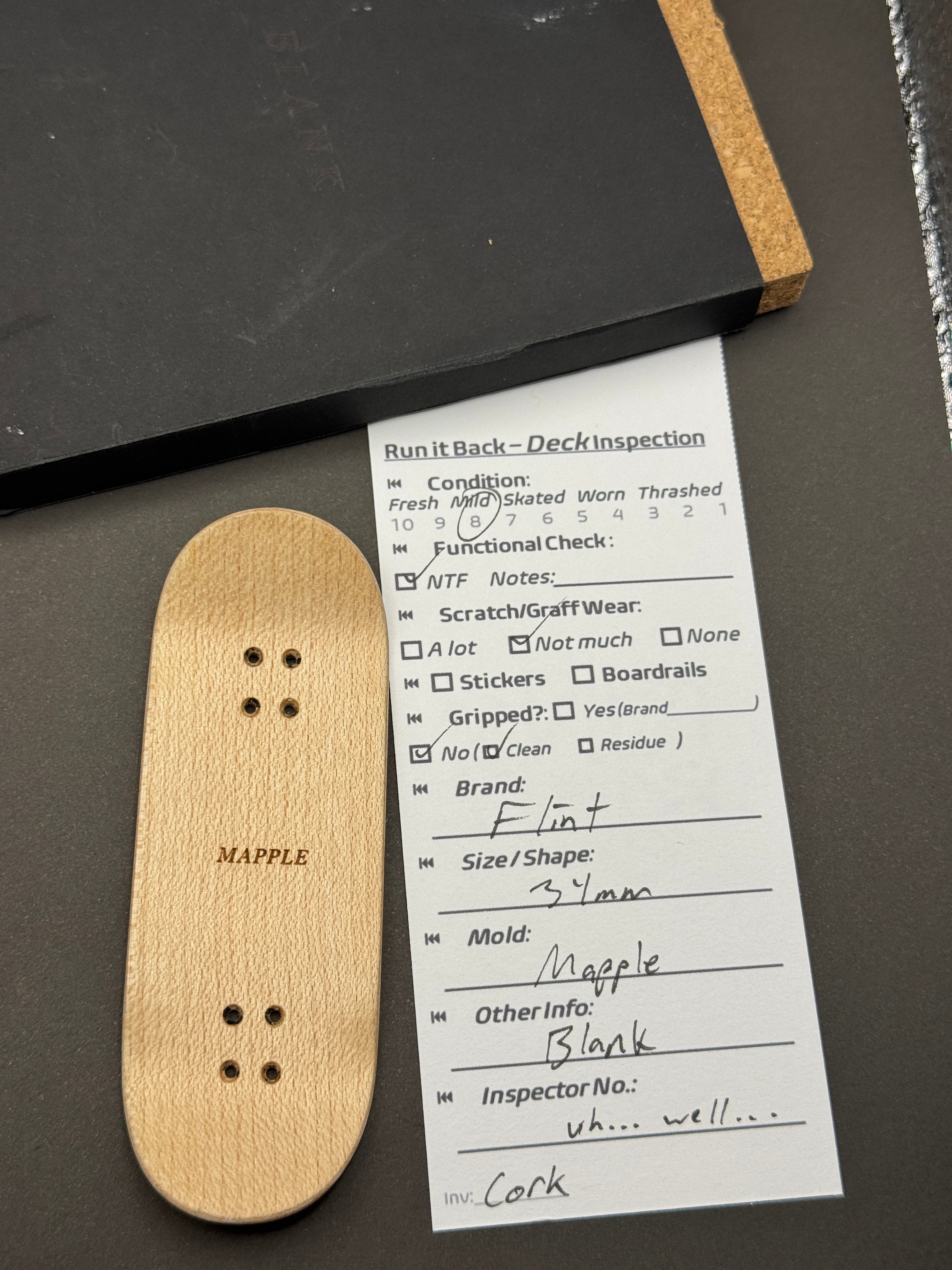 Flint 34mm Mapple Blank - Mild