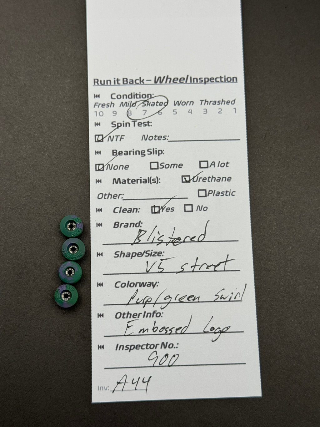 Blistered V5 Street Purp/Green Swirl – Mild