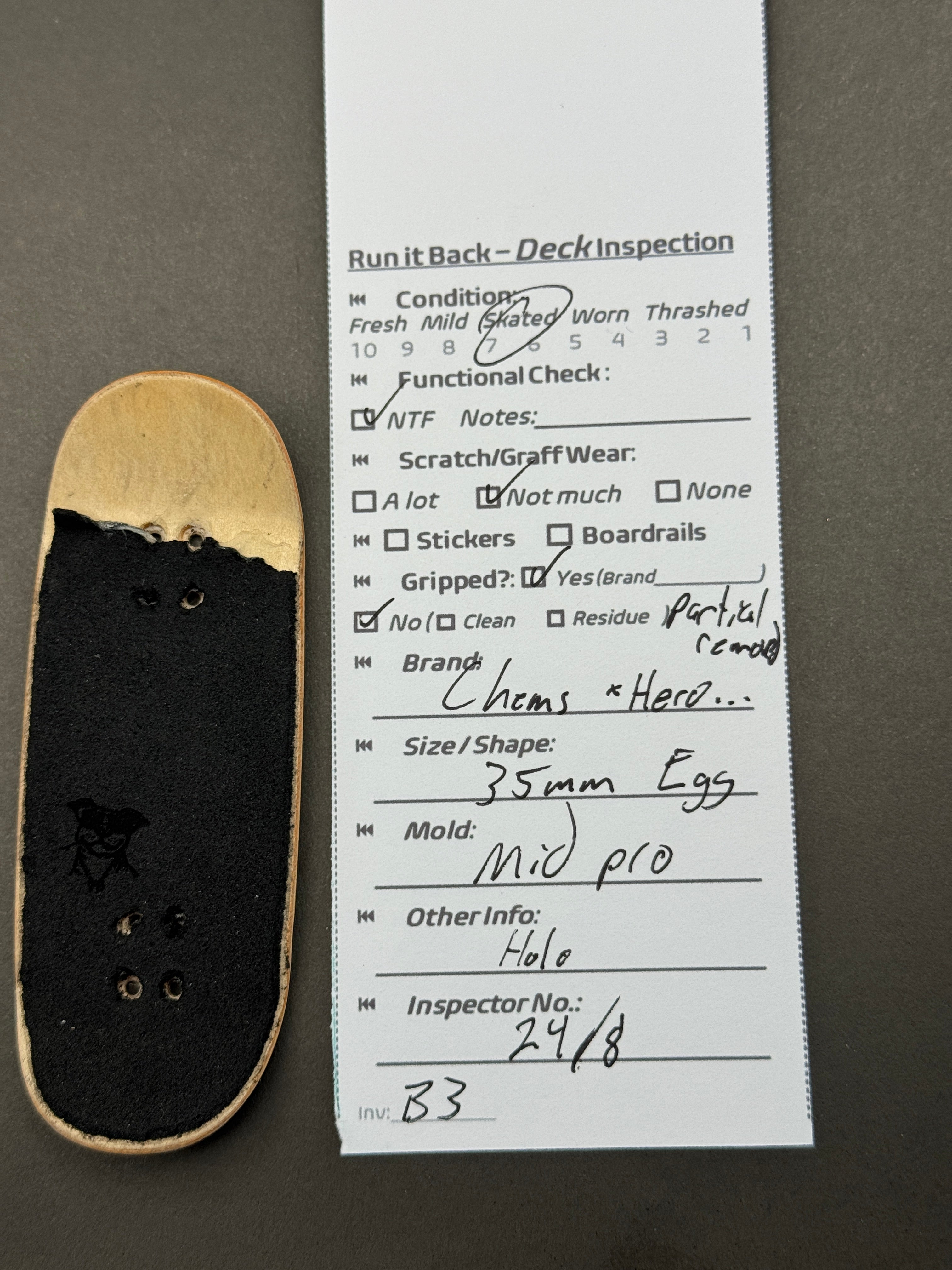 Chems x Hero*n 35mm Egg Mid Pro - Skated