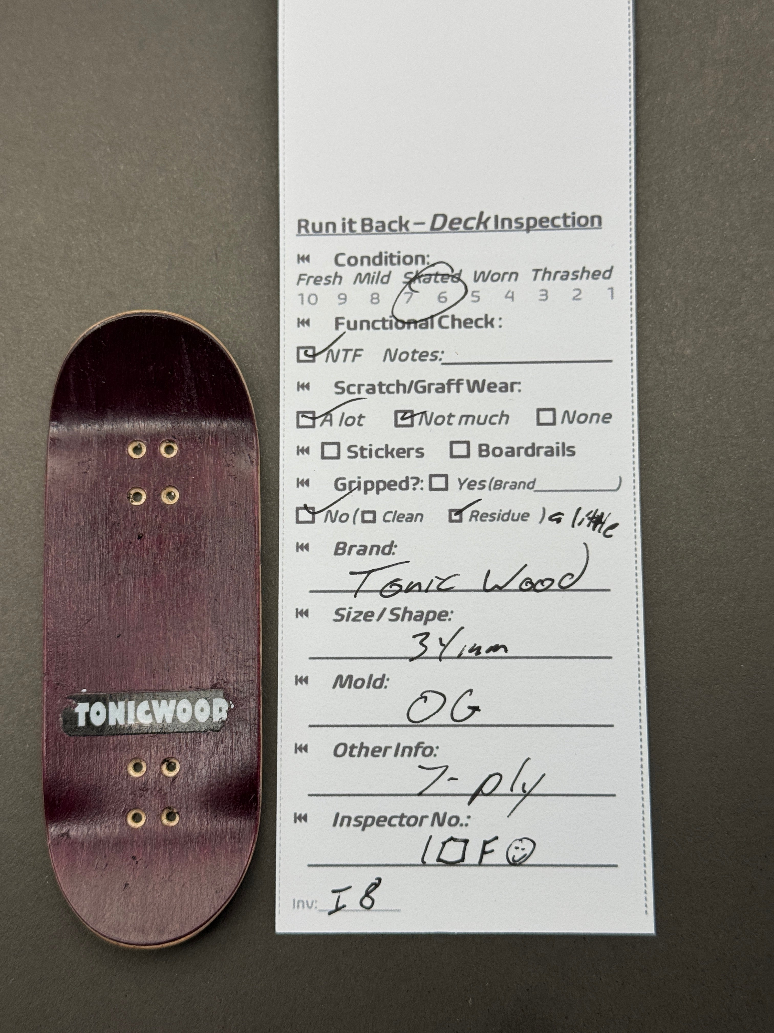 TonicWood 34mm OG 7-Ply - Skated