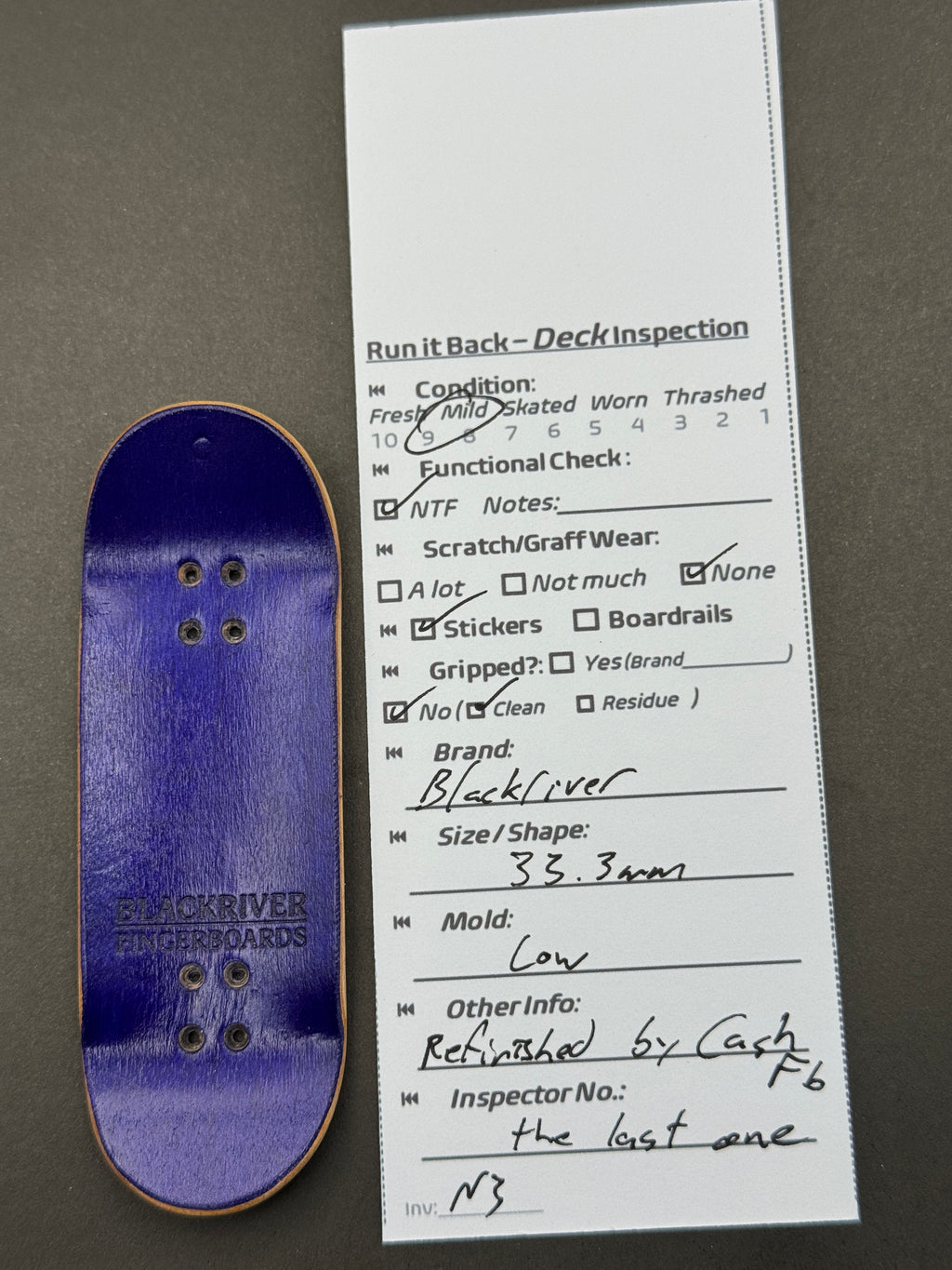 Blackriver 33.3mm Low (Sticker Graphic) - Mild (Refinished by Cash Fb.)