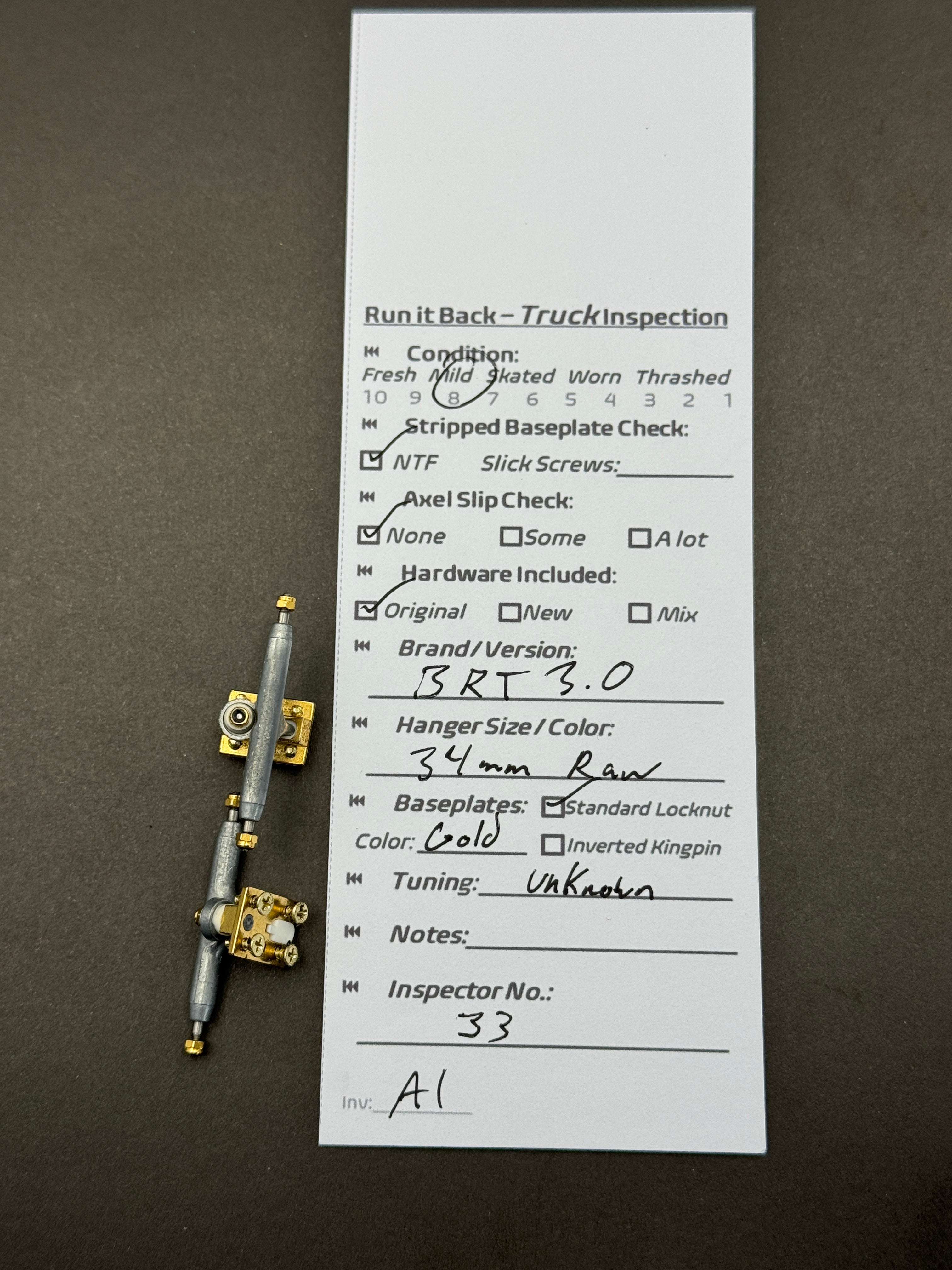 BRT 3.0 34mm Raw / Gold – Mild