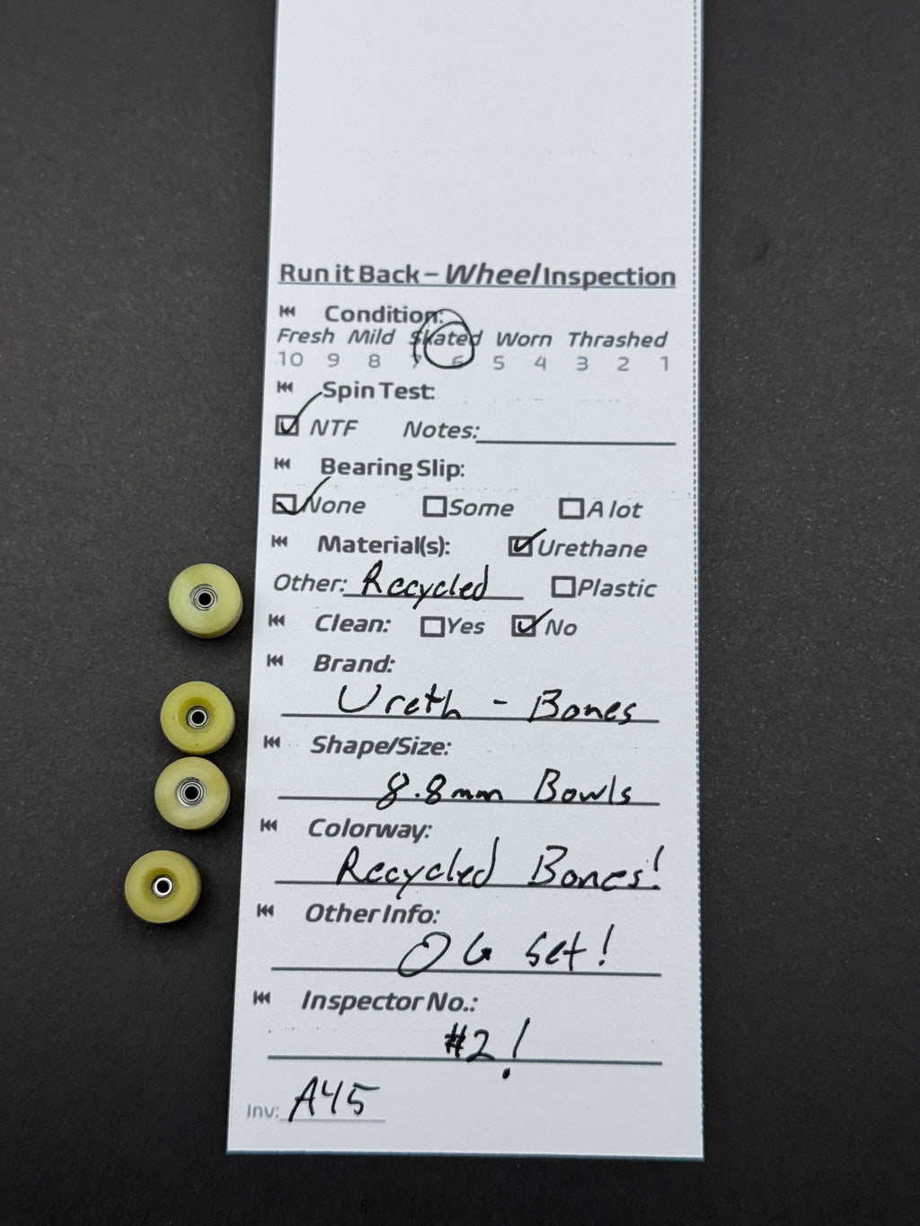 Ureth-Bones 8.8mm Bowls Recycled Bones – Skated