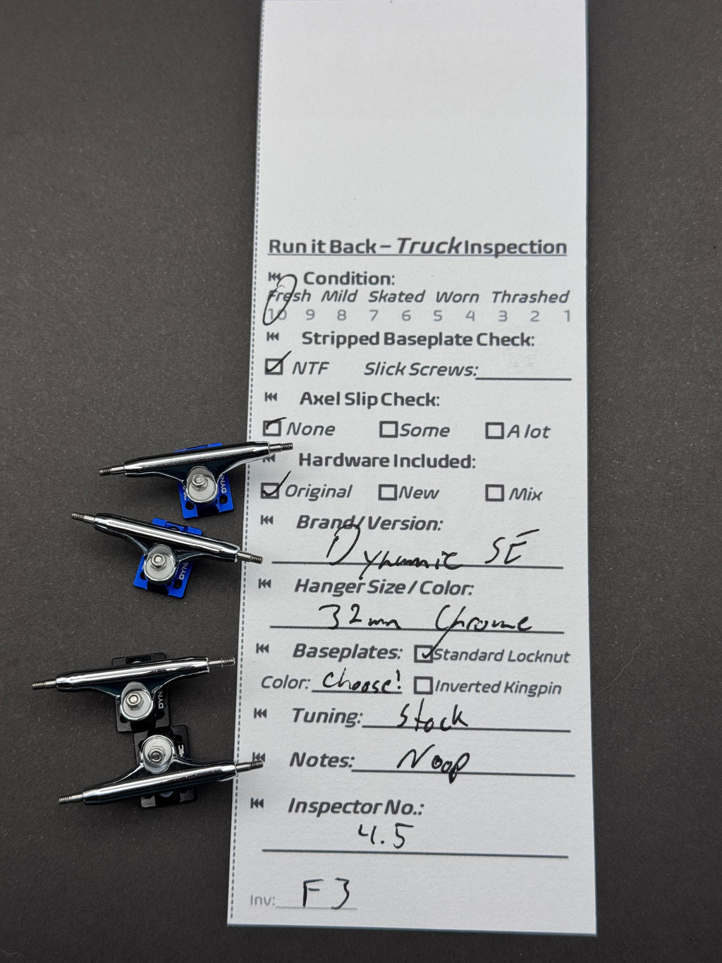 Dynamic SE 32mm Chrome Hanger / Color Plates (Select Color) – Fresh