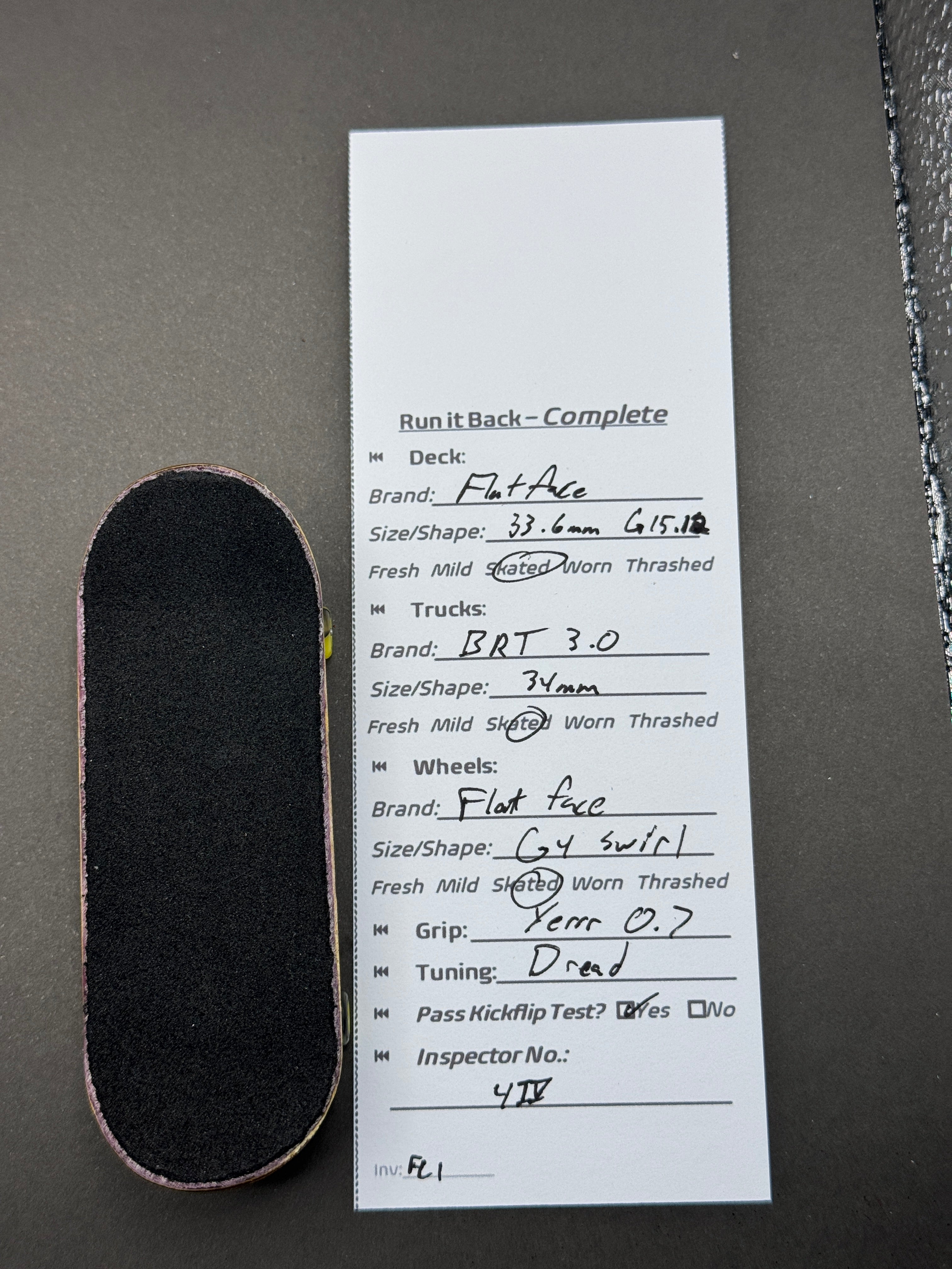 Run it Back Complete: Flatface 33.6mm G15.10, BRT 3.0 34mm, Flatface G4 Swirl