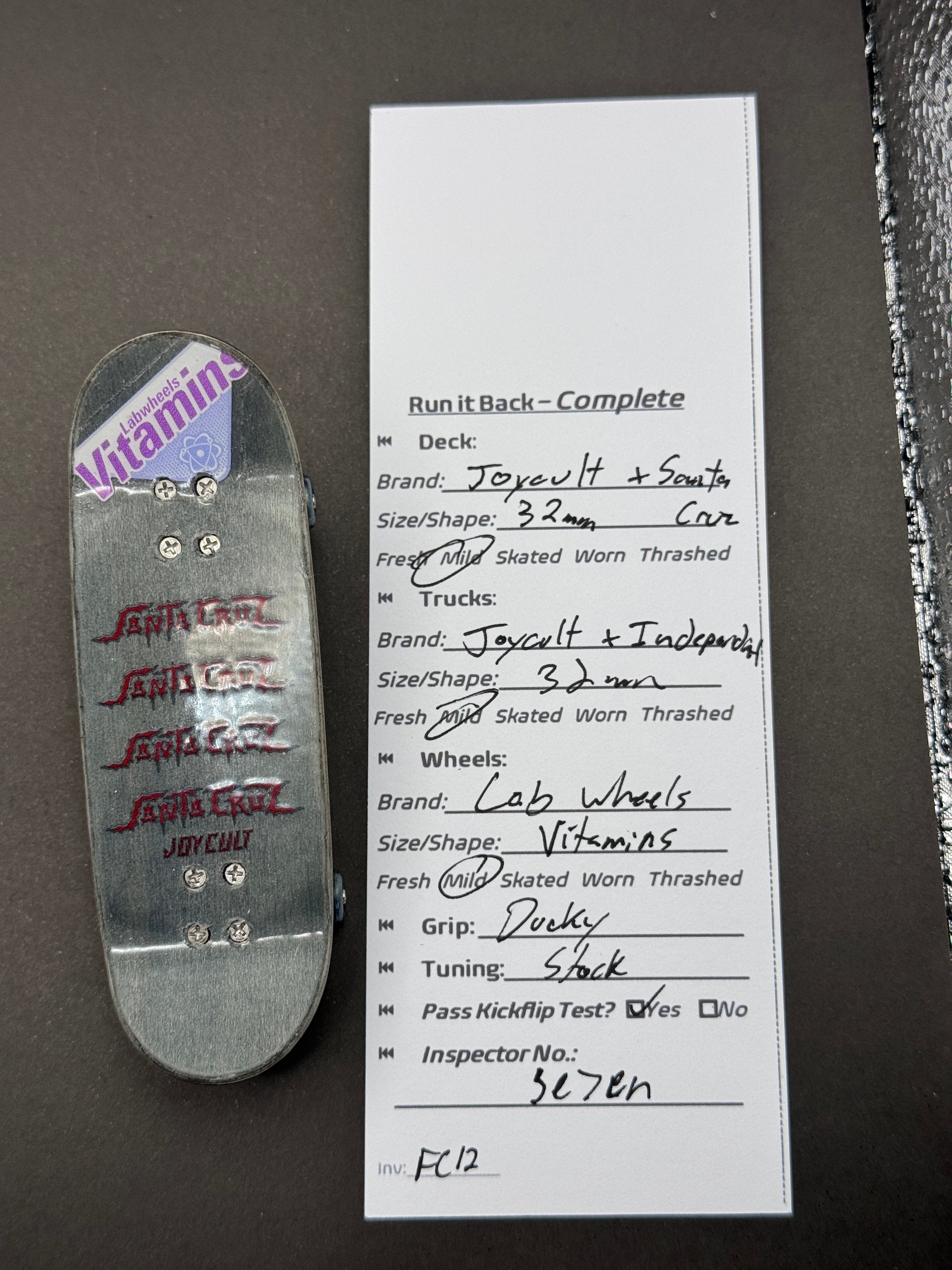 Run it Back Complete: Joycult x Santa Cruz 32mm, Joycult x Independent 32mm, Lab Wheels Vitamins