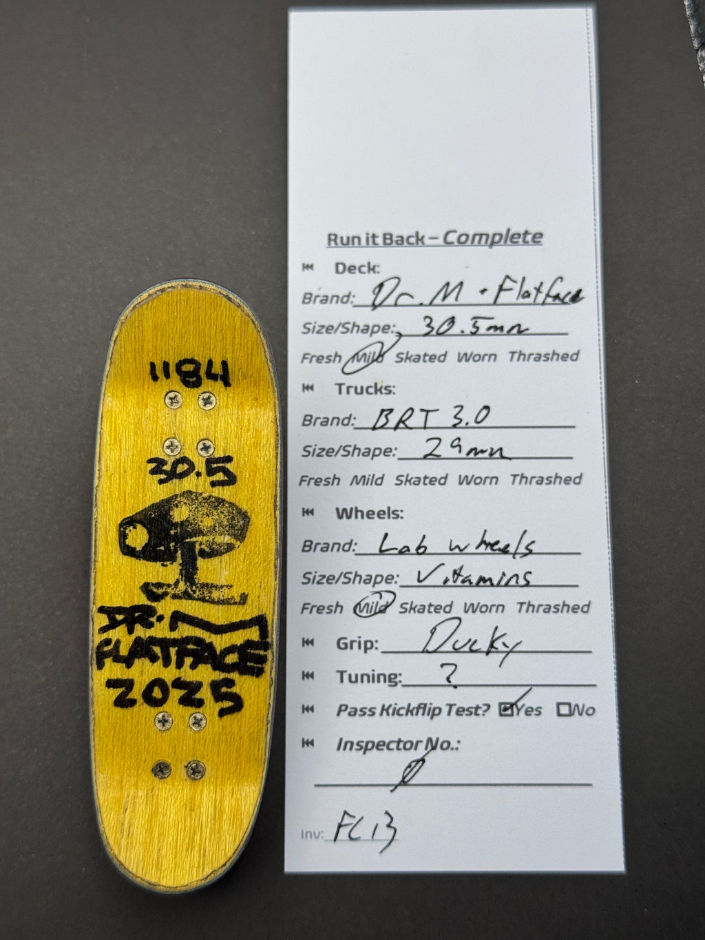 Run it Back Complete: Dr. M x Flatface 30.5mm, BRT 3.0 29mm, Lab Wheels Vitamins