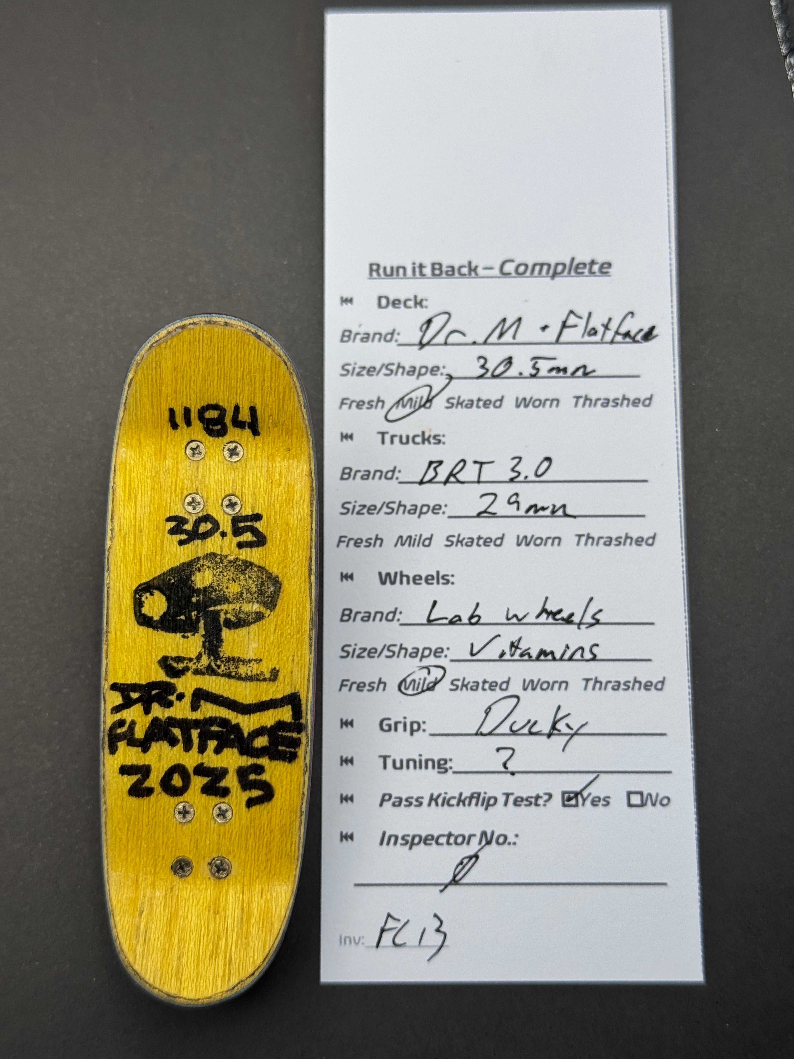 Run it Back Complete: Dr. M x Flatface 30.5mm, BRT 3.0 29mm, Lab Wheels Vitamins