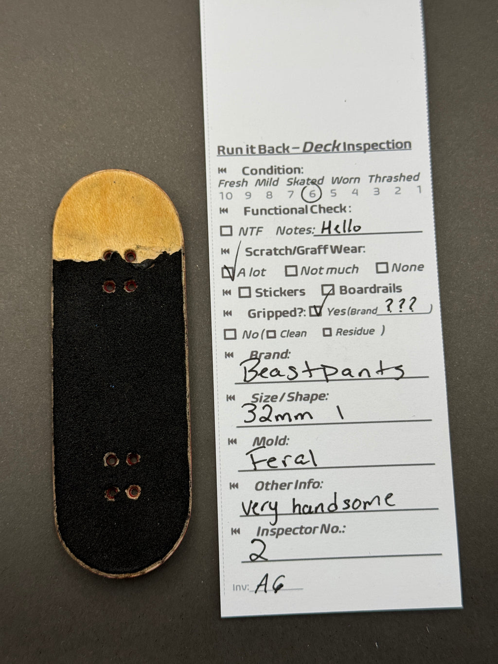 Beastpants 32mm I Feral - inspection card