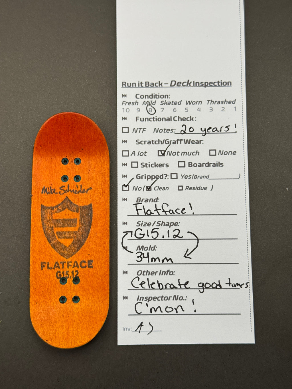 Bonk 34mm Mountain - inspection card