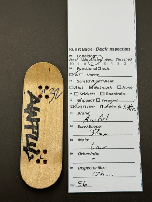 Awful 32mm Low - inspection card
