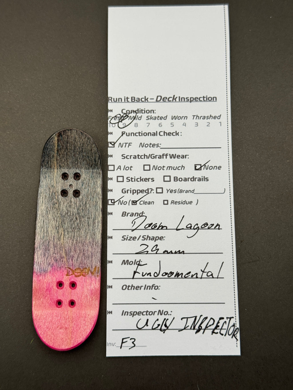 Doom Lagoon 34mm Fundoomental - inspection card