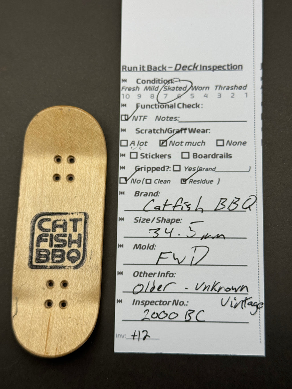 Catfish BBQ 34.5mm FWD - inspection card