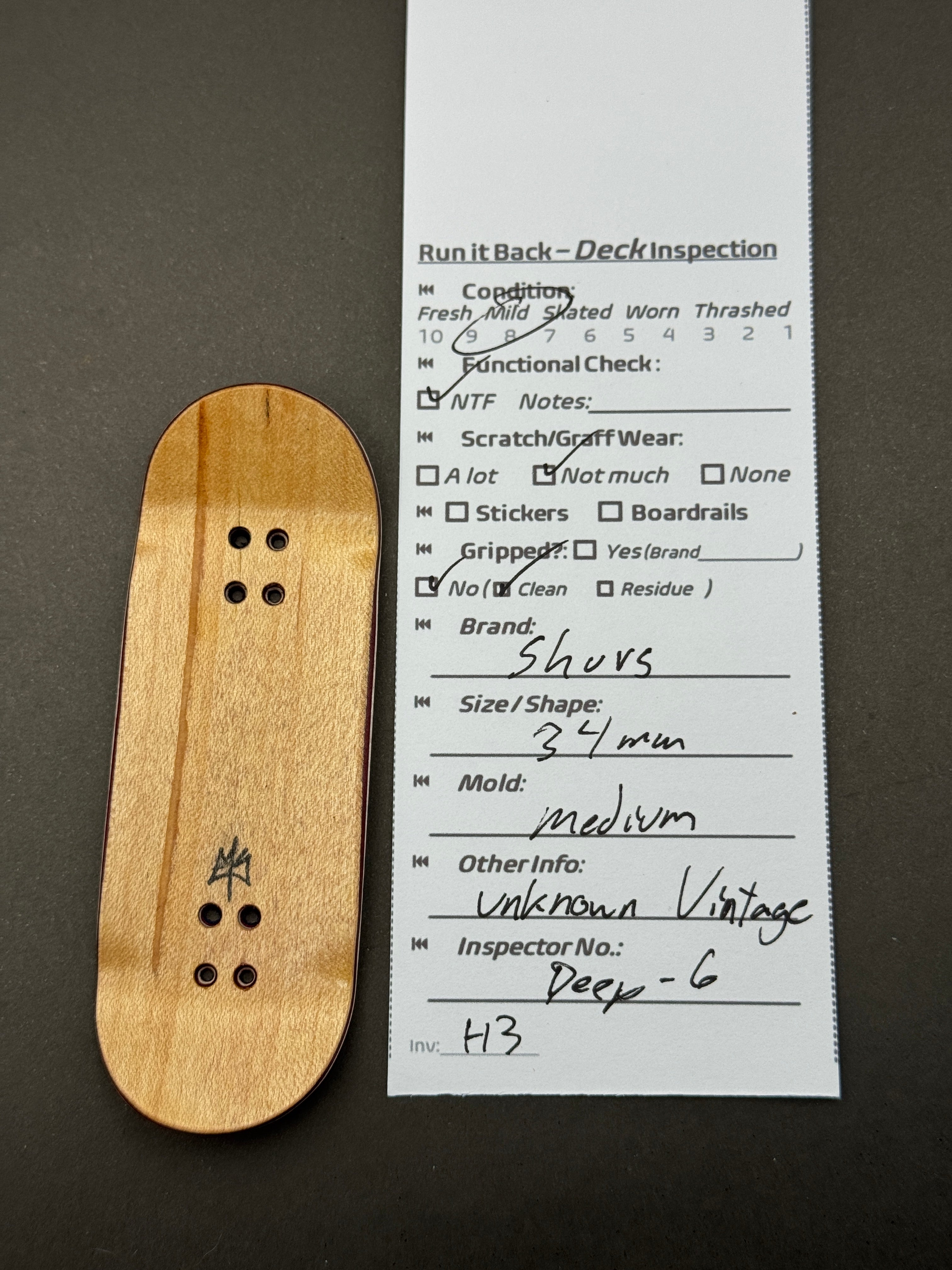 Shuvs 32mm Medium - inspection card